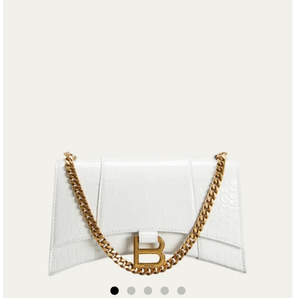 Brand new BALENCIAGA Hourglass Shiny Mock-Croc Chain Wallet